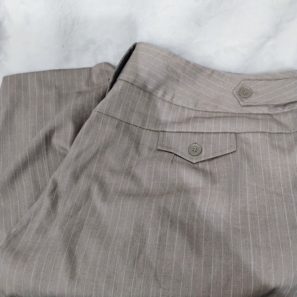 Lane Bryant Tan Pinstripe Bermuda Shorts Plus Size 28 Dressy Office Casual N